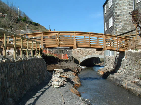 Boscastle wooden footbridge
